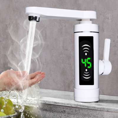 3000W Elektro Durchlauferhitzer Wasserhahn Sofortheizung LED Küchenarmatur 