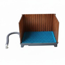 Flushing Dog Potty Tray No Pee Pads Needed Self-Draining Dog Lavatory Direct