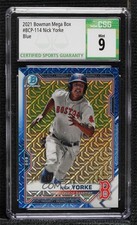 2021 Bowman Chrome Prospects Mega Box Blue Mojo Refractor Nick Yorke CSG 9 0i76