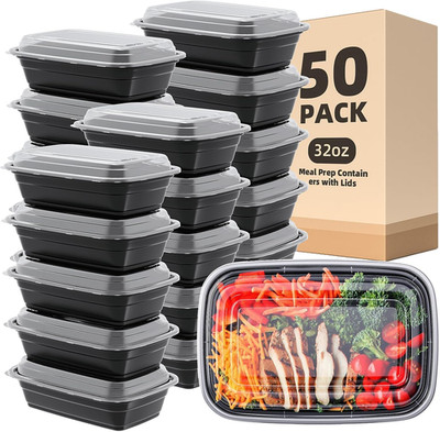 50 Stück 32Oz Meal Prep Container Mit, Prämie Wiederverwendbar Behälter Für Die