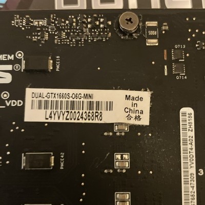 ASUS GeForce GTX 1660 Super Dual Mini OC Edition 6GB GDDR6 Double