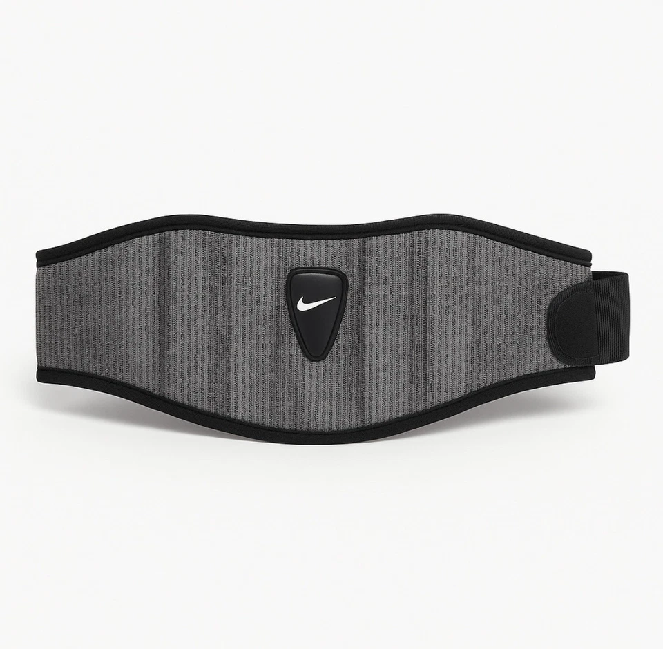 Nike Cinturón de Levantamiento de Pesas XL Gris Negro Soporte para Espalda Entrenamiento Gimnasio Equipo Foto 2 de 4
