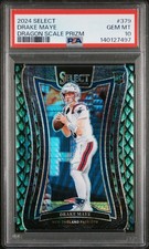 2024 Panini Select - Suite Level - Drake Maye Dragon Scale Prizm /81 (RC) PSA 10