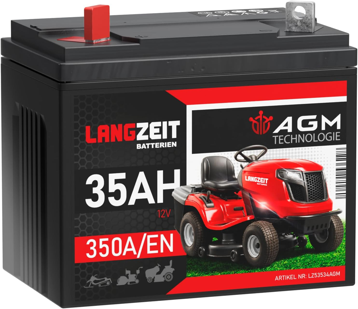 Batterie tracteur tondeuse 12V avec forte puissance de démarrage 345A