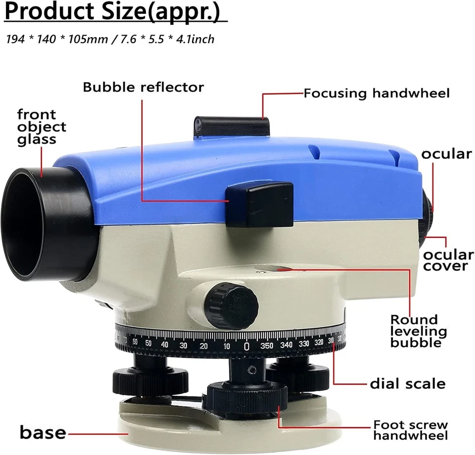 Nivel óptico automático 32x con compensador amortiguado magnético autonivelanta. - Image 3 of 4