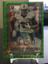 2025 Topps Chrome Football Ollie Gordon II Auto /99 Geometric Dolphins NFL RA-OG