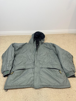 #ad Cabela#x27;s Gore Tex Thinsulate Parka Jacket Mens 2XL Green Hooded Waterproof $89.99