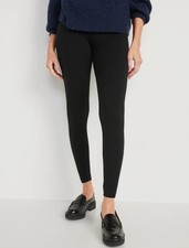 Old Navy High Rise Black Jersey Leggings Ankle Medium Women