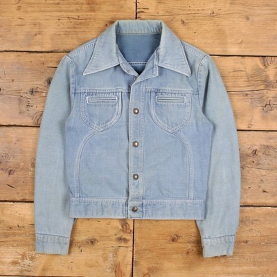 Vintage Lee Jeansjacke S 70er Trucker Western blau