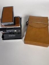 POLAROID SX-70 VINTAGE CAMERA BROWN LEATHER CASE GREAT CONDITION LAND CAMERA
