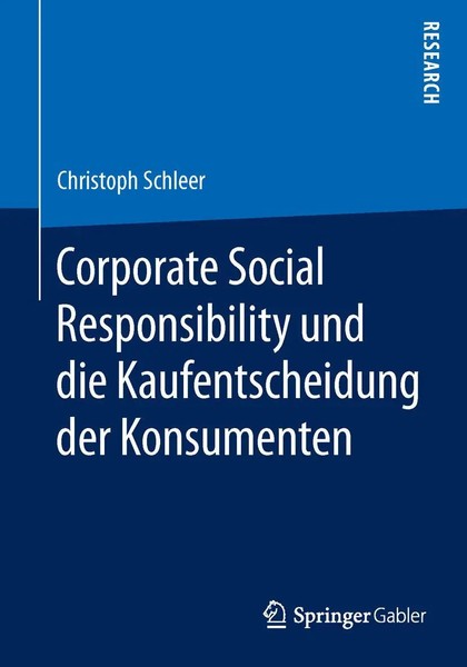 Christoph Schleer | Corporate Social Responsibility Und Die Kaufentscheidung...-image