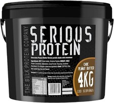 Serious Whey Protein Powder & Casein Blend 4kg Lean Muscle Complex Choco Peanut 10.20 per kilo