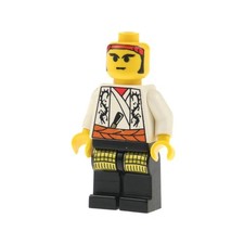1x Lego Minifigure Ninja Shogun White Black Knife 3346 3053 cas057 cas206