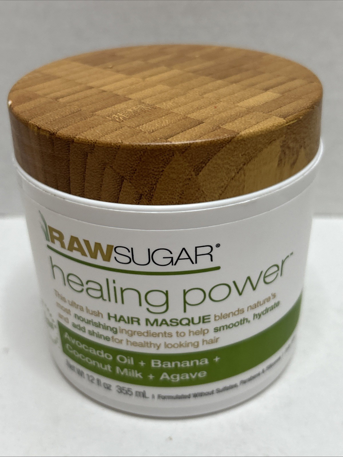 RAW SUGAR Healing Power Reparative Hair Mask W/Avocado Oil & Banana-12 Oz. -NEW!