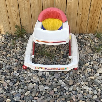 Vintage Tot Wheels Entertainer ABC  Baby Walker Primary Colors Red Yellow Blue