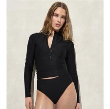 NWT J. Crew Large Rash Guard Classic Sculpt  Black