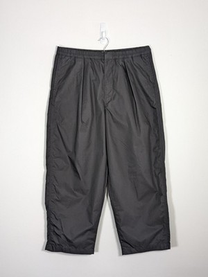 Uniqlo Large schwarz Canvas weites Bein verstellbarer Bündchen Cropped Hose