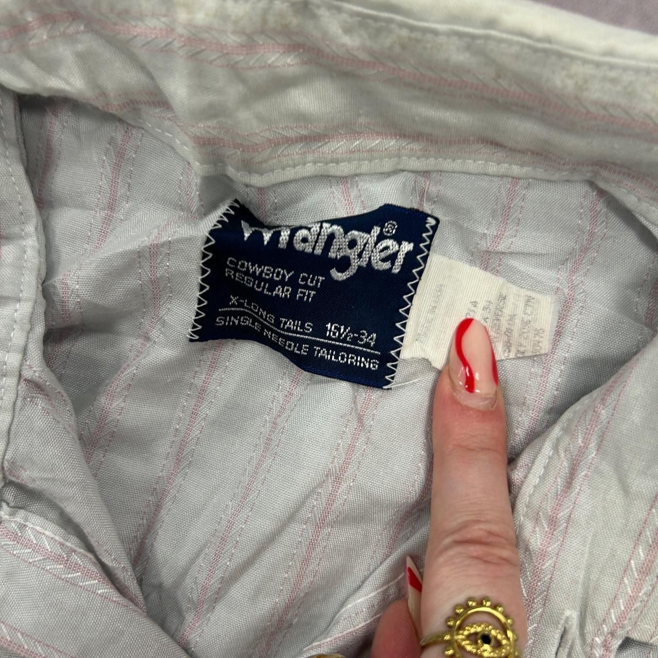 Wrangler Western Shirt striped patterned long sleeve shirt Women's M (12-14) thumbnail 4