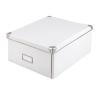 Idena Aufbewahrungsbox Mit Deckel 36 X 28,2 X 17 Cm Weiß Pappe Faltbar