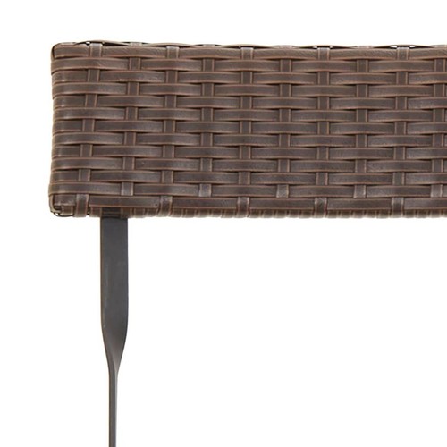Muebles de cafeterÃa plegables 3 piezas ratán sintético marrón - Imagen 8 de 11