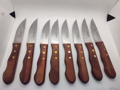 Tramontina Steak Knives Set Of 8 Porterhouse 5  Blade High Carbon Steel Brazil