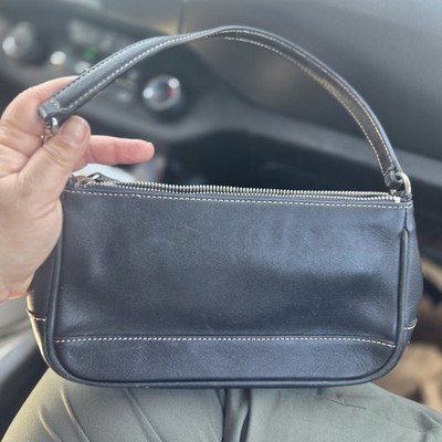 Vintage Coach Leather Black Hampton 7785 Demi Pouch Mini Shoulder