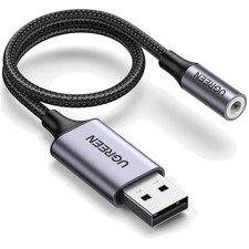 Scheda audio esterna USB 24bit 96KHz, cavo 25cm, compatibile PS5, Switch, Mac