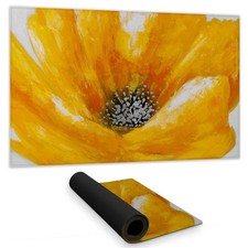 Begin Home Decor C1DM1424BZIOOY 14 x 24 in. Yellow Flower Desk Mat - Contempo...