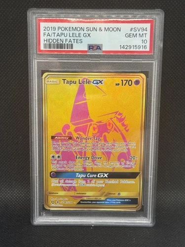 2019 Pokemon Tapu Lele GX SV94/SV94 PSA 10 Hidden Fates: Shiny Vault Holo Gem