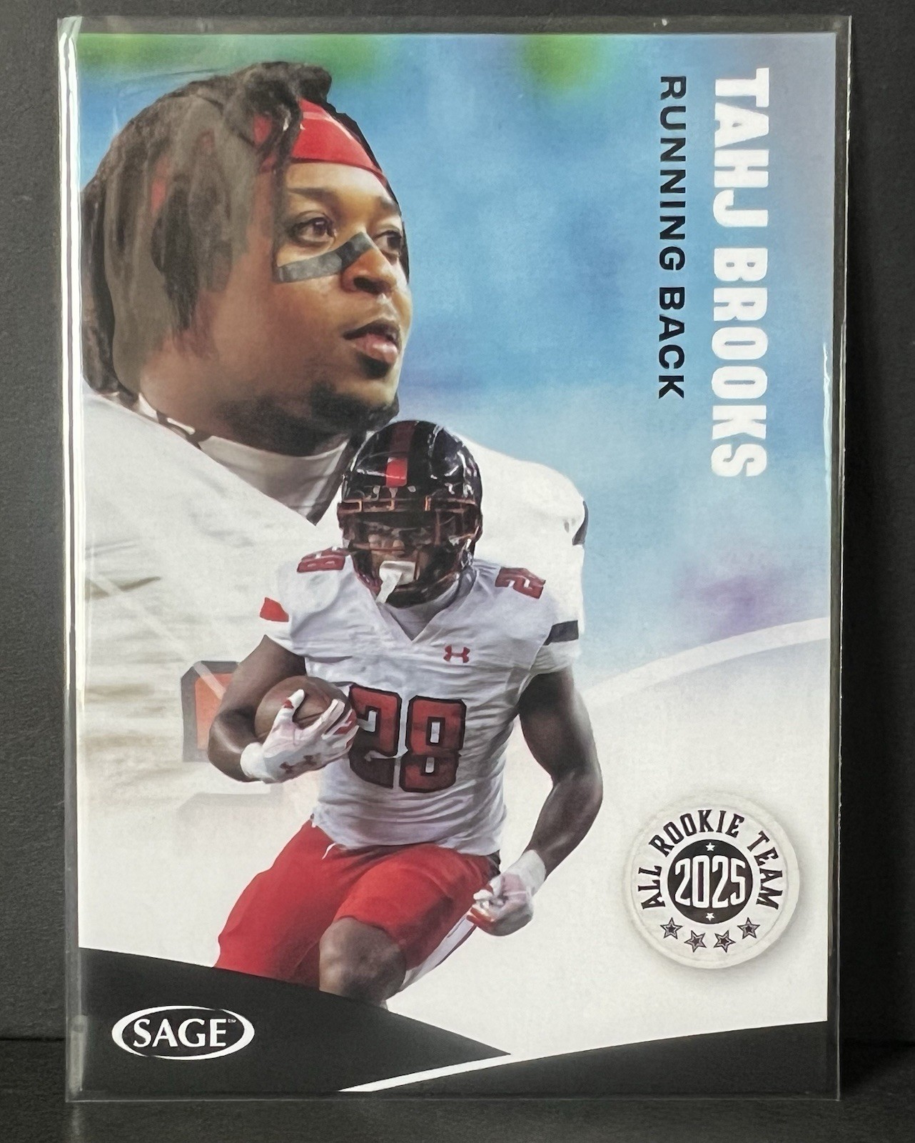 2025 Sage High Series Tahj Brooks All Rookie Team Black #159 Texas Tech Football Card
