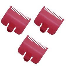  3 Pack  1/16" Professional Hair Clipper Guards No.1/2 Cutting Guides Red
