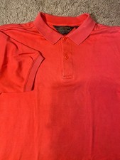 Vintage Eddie Bauer Polo Adult Mens Size Medium Red Orange Work Sport Shirt