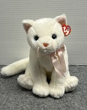 Ty Beanie Buddies Flip the White Cat 10" Plush Stuffed Animal with Tags Buddy
