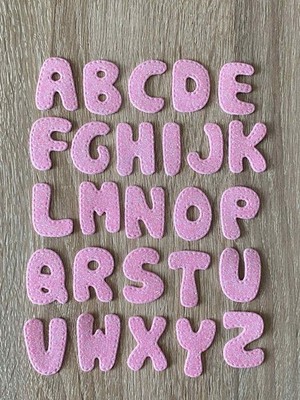 Buchstaben Moosgummi 104 Stück Glitzer Rosa basteln dekorieren, Neu