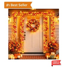 2 Pack Fall Decorations for Home Maple Leaf Lights Total 20ft 40 LED