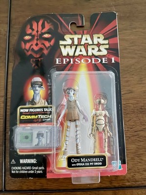 Star Wars Episode 1 Ody Mandrell & Otoga Comm Tech Chip Action Figure 1998 NIP