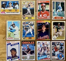1978-89 MLB RC Stars Lot  Raines Lee Smith Smoltz Bonds Saberhagen HOF