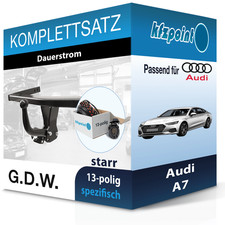 Für Audi A7 02.2018-jetzt G.D.W. Anhängerkupplung starr + 13polig E-Satz Neuware