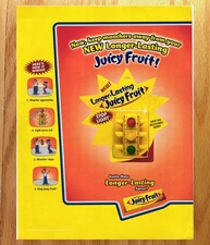 Wrigley's Juicy Fruit Chewing Gum Lasting - Video Game Print Ads Poster Art 2003