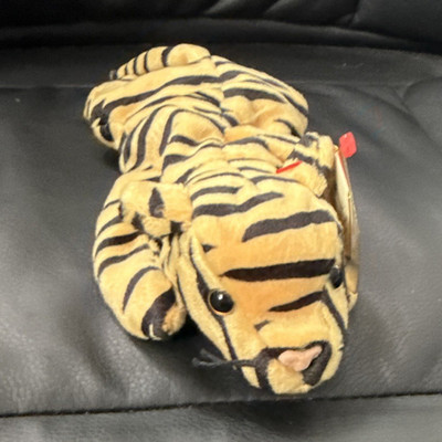 Ty Stripes Tiger Beanie Baby Plush Retired 1998 Vintage Beanie Babies