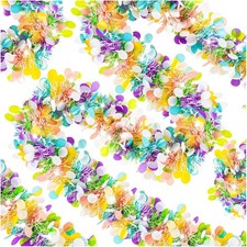 6 PCS Easter Tinsel Garland, 39.4 ft Egg Tinsel Garlands Colorful Fringe Easter