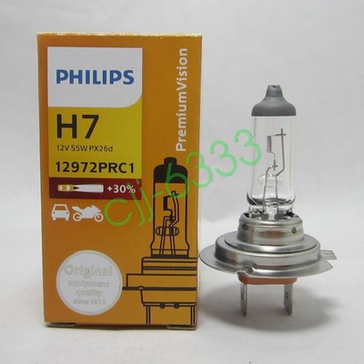 1pcs Philips H7 12V 55W 12972PRC1 PX26d car bulbs increase 30%