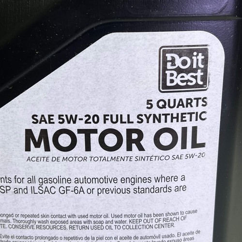 DO IT BEST (3 PACK) Full Synthetic Oil 5W-20 1.25 Gal - 5 Quarts 592484 - Picture 8 of 12