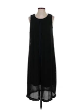 H By Halston Women Black Casual Dress 4