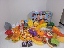 Play Pretend Food Fruit Veggies Pizza Desserts huge lot 93 Pieces