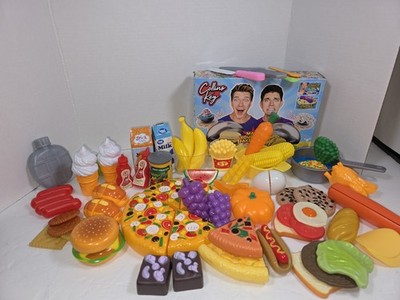 Play Pretend Food Fruit Veggies Pizza Desserts huge lot 93+ Pieces 