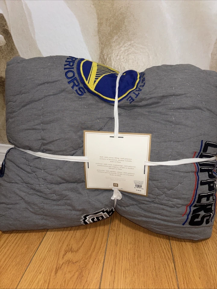 Parches dobles edredón gris Pottery Barn Teen NBA para todos los equipos Foto 2 de 2