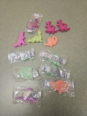 Lot Of 12Flintstones Fruity Pebbles Dinosaur Prizes Premiums
