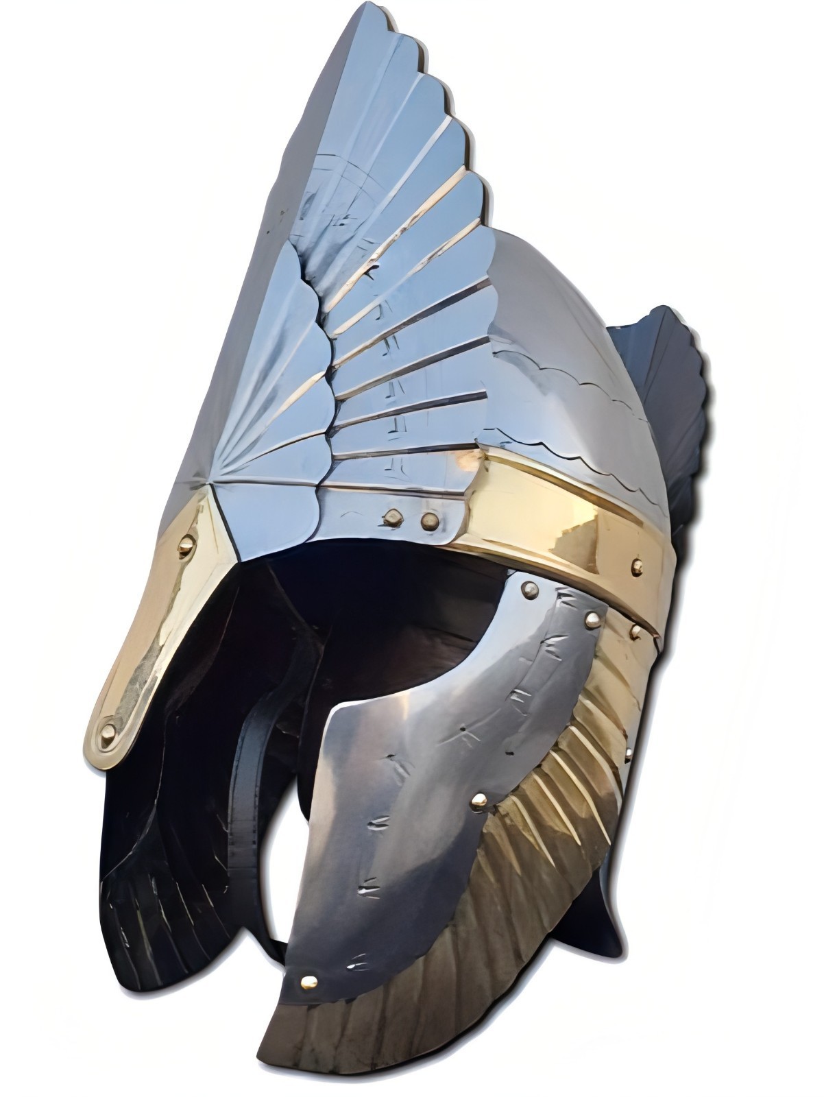 Casco de caballero medieval armadura de acero LARP cosplay disfraz...