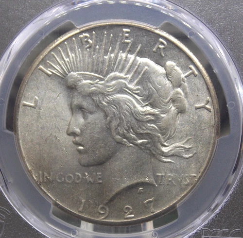 1927 "P" Peace SILVER Dollar $1 PCGS MS62 #651 Uncirculated Unc ECC&C, Inc.